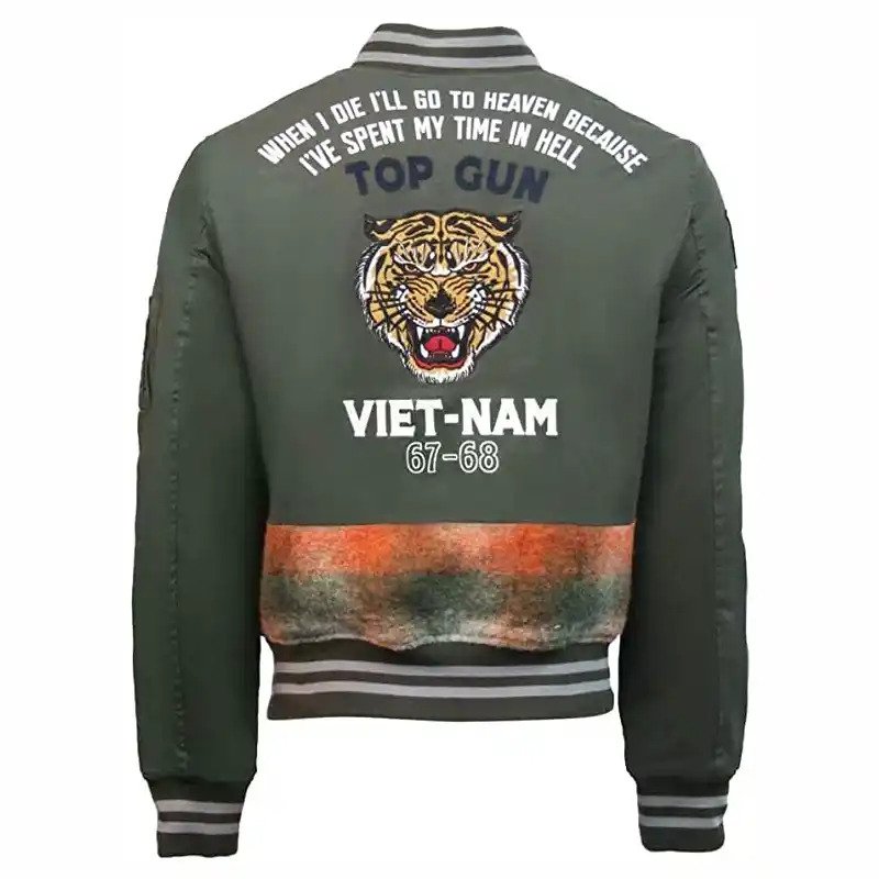Top Gun Vietnam Canvas Varsity Jacket